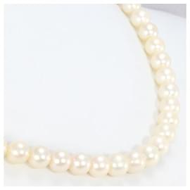 Autre Marque-Silver Pearl Necklace 28.2g 41cm Jewelry in Great Condition-Other