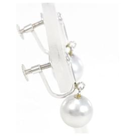 Autre Marque-K14 White Gold Pearl Earrings in Excellent Condition-Other