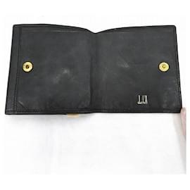 Autre Marque-Dunhill Black Leather Bifold Wallet in Good Condition-Other