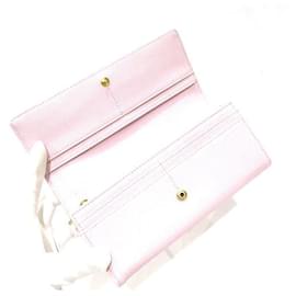 Autre Marque-Samantha Vega Pink Leather Long Wallet in Great Condition-Other