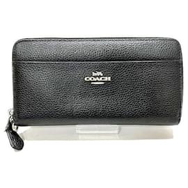 Autre Marque-Coach Leather Zip-Around Long Wallet F76517 in Good Condition-Other