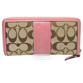 Autre Marque-Coach Canvas Leather Long Wallet F51770 in Good Condition-Other