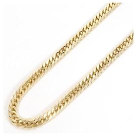 Autre Marque-K18 Yellow Gold Necklace 60cm 6-Sided Double in Excellent Condition-Other