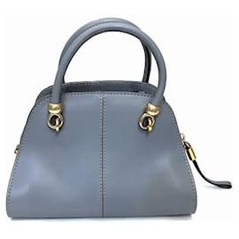 Tod's-Tod's Sella Leather 2WAY Shoulder Bag-Grey