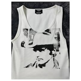 Calvin Klein-Calvin Klein by Raf Simons Andy Warhol White Cowboy Tank Top from Spring Summer 2018.-Black,White