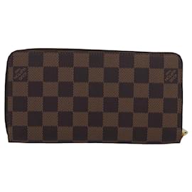 Louis Vuitton-LOUIS VUITTON Damier Ebene Zippy Wallet Long Wallet N41661 LV Auth am6593S-Other