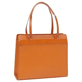 Louis Vuitton-LOUIS VUITTON Epi Croisette PM Tote Bag Orange Mandarin M5249H LV Auth 82579-Orange,Grey