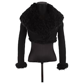 Alaïa-Leather coat-Black