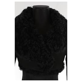 Alaïa-Leather coat-Black