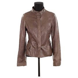 Hugo Boss Lederjacke Braun