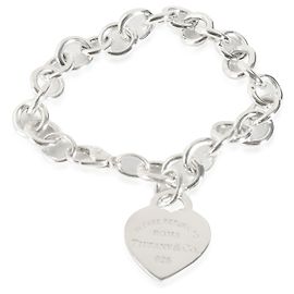 Bracelet en argent sterling avec étiquette en forme de cœur Return To Tiffany de Tiffany & Co. Autre