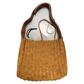 Paco Rabanne Handtasche aus Wildleder Camel Kamel
