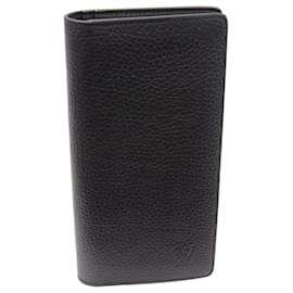 Louis Vuitton-Louis Vuitton Taurillon Portefeuille Brazza Long Wallet M58192-Black