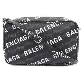 Borsa a tracolla Balenciaga BB Monogram Signature Nera Nero