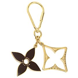 Portachiavi puzzle in oro placcato e charm per borsa Louis Vuitton Nero D'oro