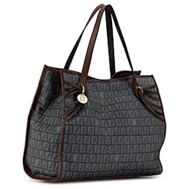 Fendi-Fendi Blue Zucchino Denim Tote-Blue