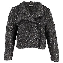 Isabel Marant Etoile Edith Tweed Jacket in Black Wool Black