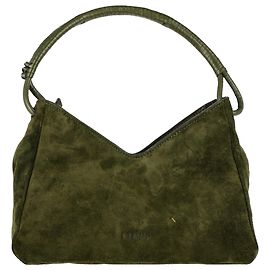 Sac à épaule Staud Valerie en daim olive Vert Vert olive