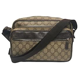 Autre Marque-Gucci GG Supreme Leather Canvas Shoulder Bag 114531 in Good Condition-Other