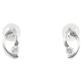 Autre Marque-PT900 Platinum Diamond Earrings in Excellent Condition-Other