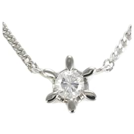 Autre Marque-PT850 Platinum Diamond Necklace 0.17ct in Excellent Condition-Other