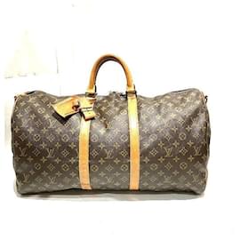 Autre Marque-Louis Vuitton Monogram Keepall Bandouliere 55 Travel Bag M41414 in Fair Condition-Other