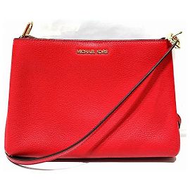 Michael Kors Leather Red Crossbody Bag Red