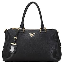 Autre Marque-Prada Leather 2WAY Handbag 1BA866 Black in Great Condition-Other