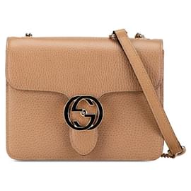 Autre Marque-Gucci Interlocking G Leather Chain Shoulder Bag 510304-Other