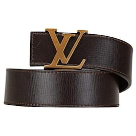 Autre Marque-Louis Vuitton Leather Belt 85/34 LV Initial M6902 in Great Condition-Other