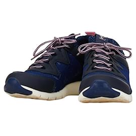 Autre Marque-Louis Vuitton Nylon Mesh Sneakers Navy Pink Size 36 in Very Good Condition-Other