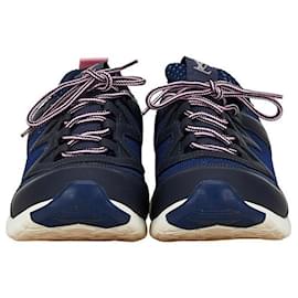 Autre Marque-Louis Vuitton Nylon Mesh Sneakers Navy Pink Size 36 in Very Good Condition-Other