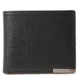 Tod's Men's Embossed Leather Bifold Wallet Black Black