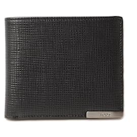 Tod's-Tod's Men's Embossed Leather Bifold Wallet Black-Black