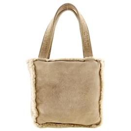 Autre Marque-Chanel Mouton Tote Bag Natural Material Handbag 51075 in Good Condition-Other