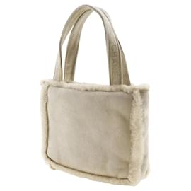 Autre Marque-Chanel Mouton Tote Bag Natural Material Handbag 51054 in Very Good Condition-Other