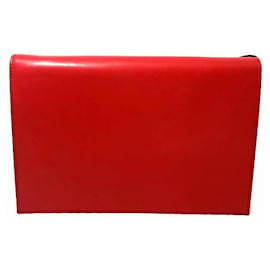 Autre Marque-Celine F09 Leather Red Shoulder Bag in Good Condition-Other