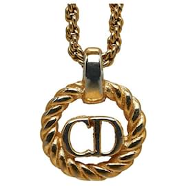 Autre Marque-Dior Logo Gold Plated Necklace-Other