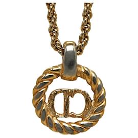 Autre Marque-Dior Logo Gold Plated Necklace-Other