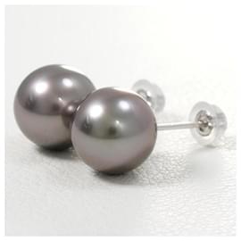 Autre Marque-PT900 Platinum Pearl Earrings in Pristine Condition-Other