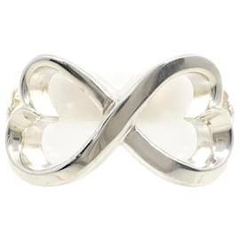 Autre Marque-Tiffany & Co Double Loving Heart Silver Ring Size 8 in Excellent Condition-Other