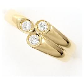 Autre Marque-K18 Yellow Gold Diamond Ring 9 in Excellent Condition-Other