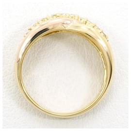 Autre Marque-PT900 Platinum K18 Yellow Pink Gold Diamond Ring in Excellent Condition-Other