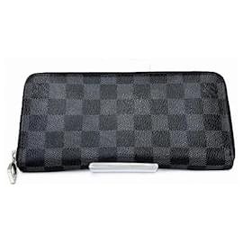 Autre Marque-Louis Vuitton Damier Graphite Zippy Wallet Vertical N63095 in Good Condition-Other