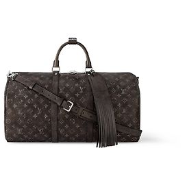 Louis Vuitton LV Keepall Ledertasche 50 cm Schwarz