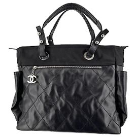 Chanel Paris-Biarritz 2012 GM cabas noir Noir Bijouterie argentée