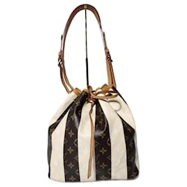 Louis Vuitton-Louis Vuitton Limited Edition Monogram Rayures Petit Noe Tasche Braun/Creme-Braun,Creme