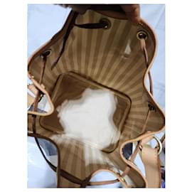 Louis Vuitton-Bolsa Petit Noé Monogram Rayures Edição Limitada Louis Vuitton Marrom/Creme-Marrom,Creme