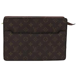 Louis Vuitton-LOUIS VUITTON Monogram Pochette Homme Clutch Bag M51795 LV Auth hk1491-Monogram