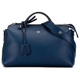 Fendi-Sac à main en cuir Fendi Medium By The Way bleu-Bleu